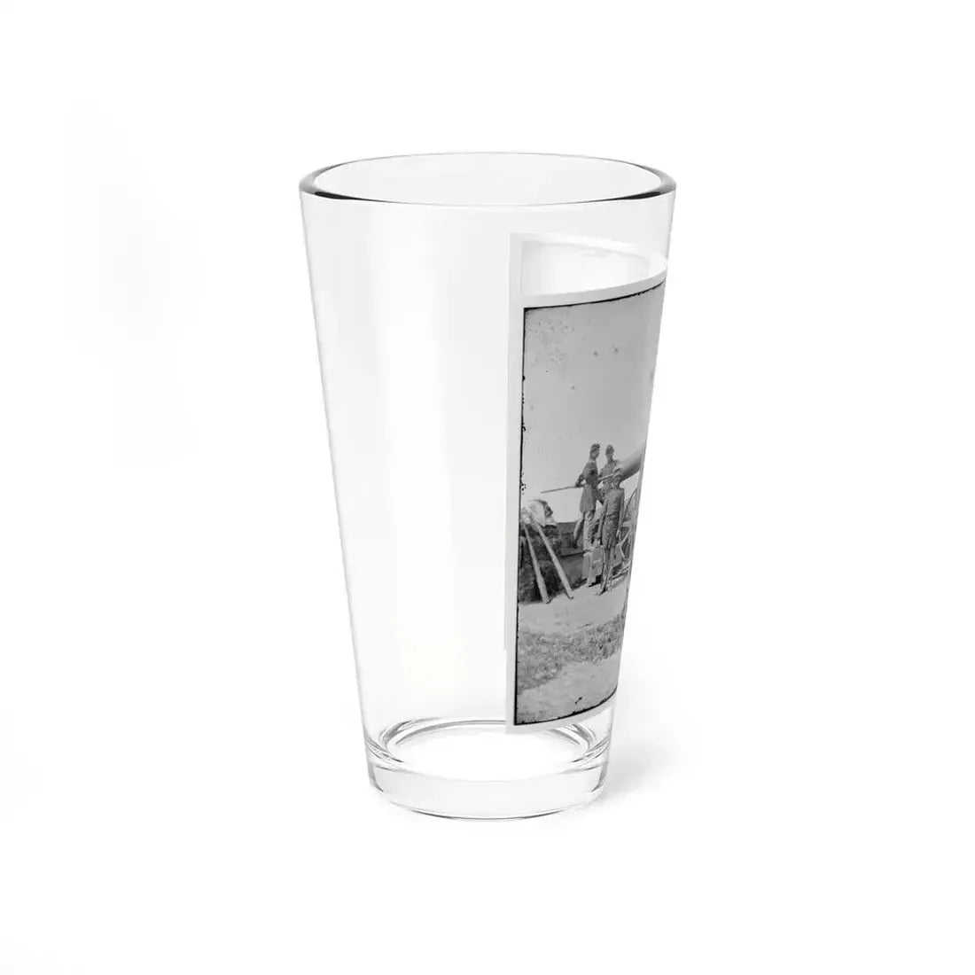 Arlington, Va.  Soldiers With 24-Pdr. Siege Gun On Wooden Barbette Carriage At Fort Corcoran (U.S. Civil War) Pint Glass 16oz - Go Mug Yourself