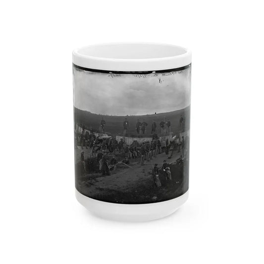 Arlington, Va. Company F, 2d New York Artillery At Fort C.F. Smith (U.S. Civil War) White Coffee Mug-15oz-Go Mug Yourself