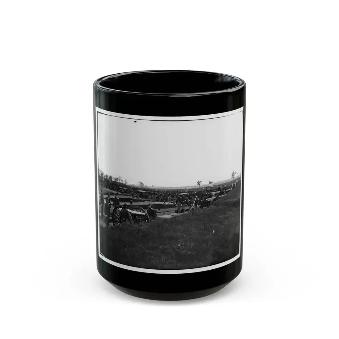 Arlington, Virginia. Batteries In Fort No. 2 Fort Whipple (U.S. Civil War) Black Coffee Mug 15oz - Go Mug Yourself