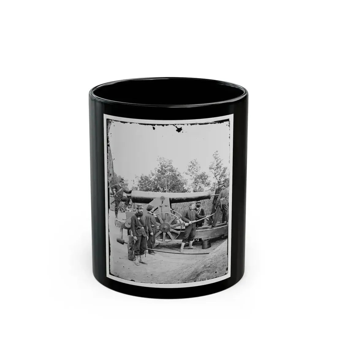 Arlington, Virginia. Big Gun At Fort Woodbury (U.S. Civil War) Black Coffee Mug 11oz - Go Mug Yourself