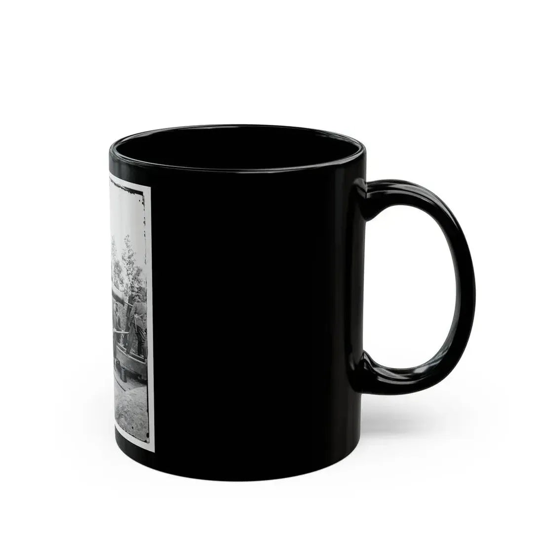 Arlington, Virginia. Big Gun At Fort Woodbury (U.S. Civil War) Black Coffee Mug - Go Mug Yourself
