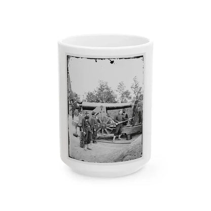 Arlington, Virginia. Big Gun At Fort Woodbury (U.S. Civil War) White Coffee Mug 15oz - Go Mug Yourself
