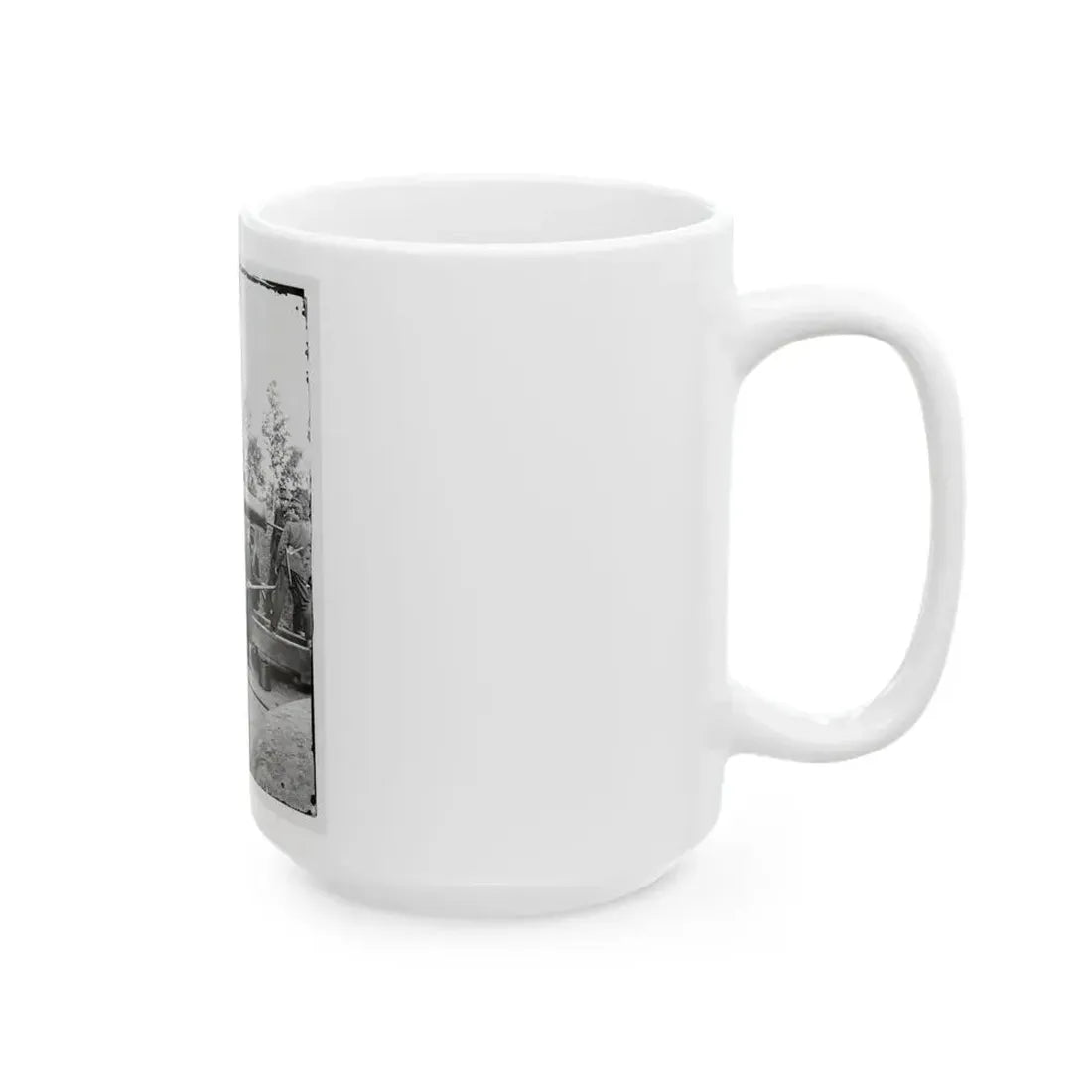 Arlington, Virginia. Big Gun At Fort Woodbury (U.S. Civil War) White Coffee Mug - Go Mug Yourself