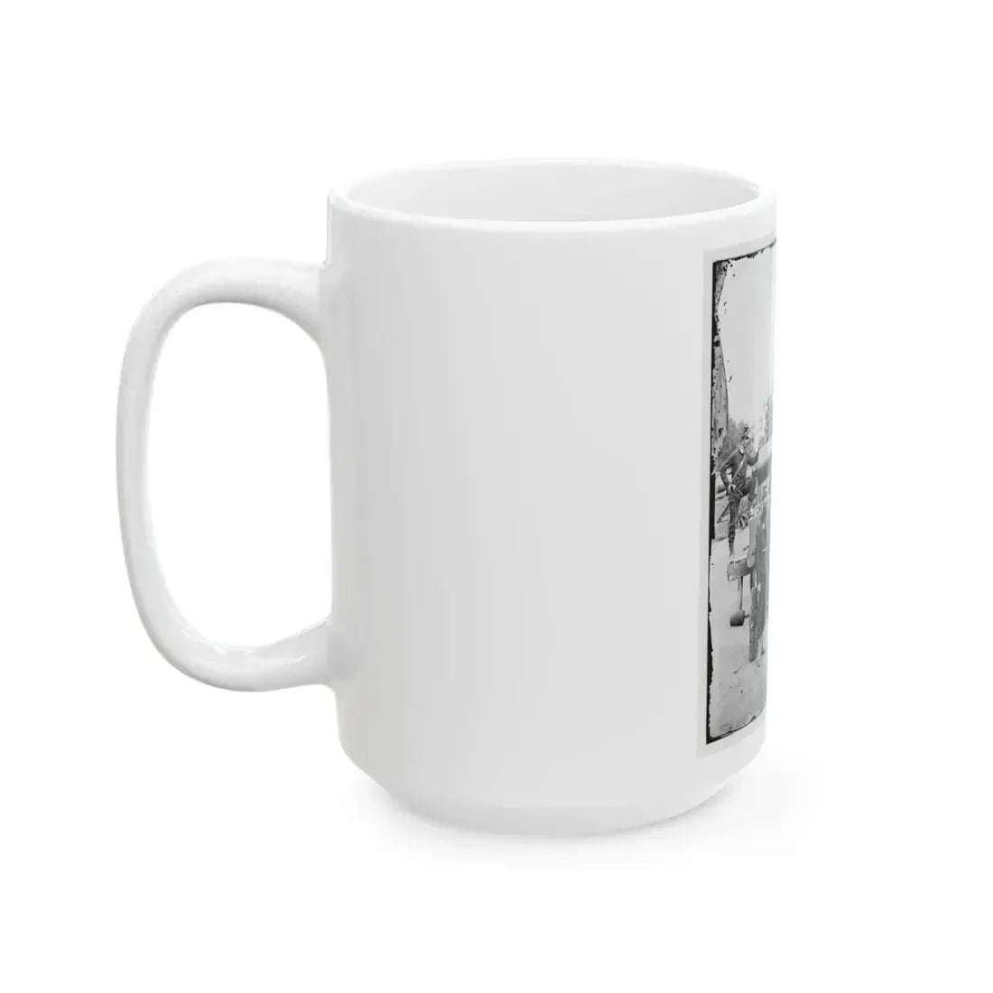 Arlington, Virginia. Big Gun At Fort Woodbury (U.S. Civil War) White Coffee Mug - Go Mug Yourself