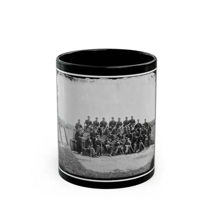 Arlington, Virginia. Col. William H. Telford And Officers, 50th Regiment Pennsylvania Infantry At Fort Craig (U.S. Civil War) Black Coffee Mug 11oz - Go Mug Yourself