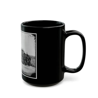 Arlington, Virginia. Col. William H. Telford And Officers, 50th Regiment Pennsylvania Infantry At Fort Craig (U.S. Civil War) Black Coffee Mug - Go Mug Yourself