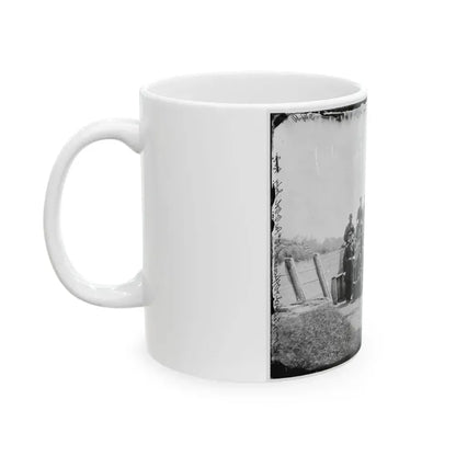 Arlington, Virginia. Col. William H. Telford And Officers, 50th Regiment Pennsylvania Infantry At Fort Craig (U.S. Civil War) White Coffee Mug - Go Mug Yourself