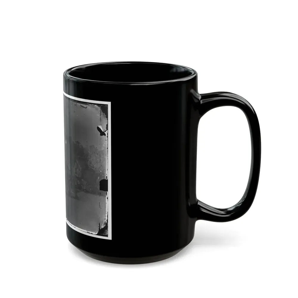 Arlington, Virginia. Gen. Samuel P. Heintzleman And Staff On Portico Of Arlington House (U.S. Civil War) Black Coffee Mug - Go Mug Yourself