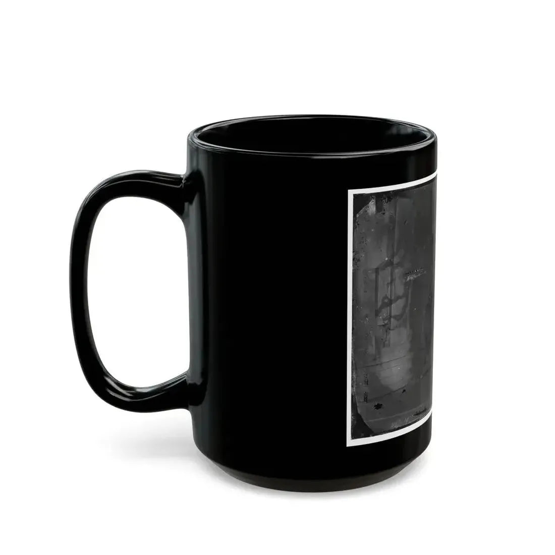 Arlington, Virginia. Gen. Samuel P. Heintzleman And Staff On Portico Of Arlington House (U.S. Civil War) Black Coffee Mug - Go Mug Yourself