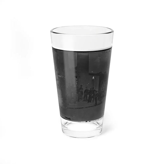 Arlington, Virginia. Gen. Samuel P. Heintzleman And Staff On Portico Of Arlington House (U.S. Civil War) Pint Glass 16oz 16oz - Go Mug Yourself