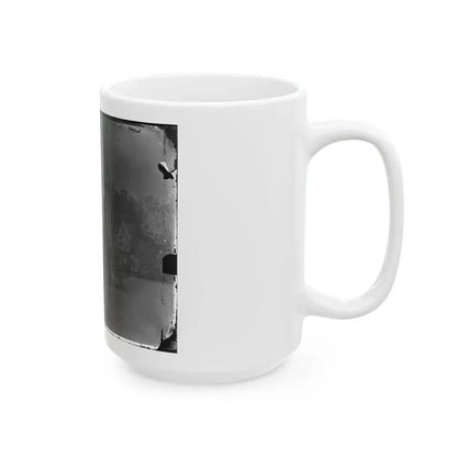 Arlington, Virginia. Gen. Samuel P. Heintzleman And Staff On Portico Of Arlington House (U.S. Civil War) White Coffee Mug - Go Mug Yourself