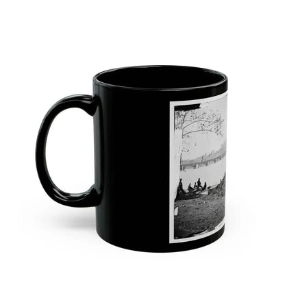 Arlington, Virginia. Georgetown Aqueduct From Virginia Side Of Potomac With Georgetown University In Background (U.S. Civil War) Black Coffee Mug - Go Mug Yourself