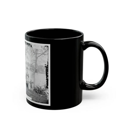 Arlington, Virginia. Georgetown Aqueduct From Virginia Side Of Potomac With Georgetown University In Background (U.S. Civil War) Black Coffee Mug - Go Mug Yourself