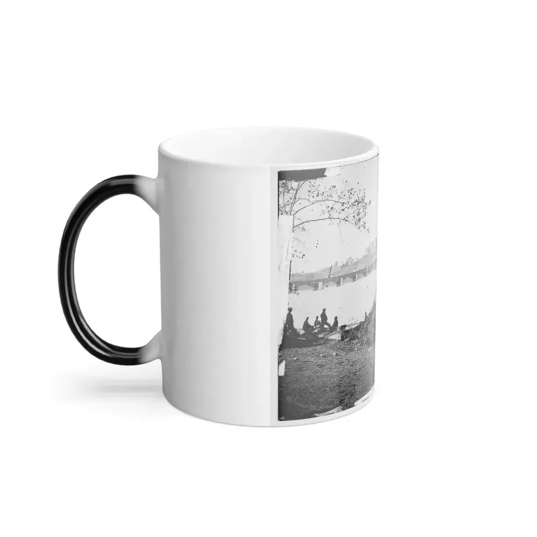 Arlington, Virginia. Georgetown Aqueduct From Virginia Side of Potomac With Georgetown University in Background (U.S. Civil War) Color Changing Coffee Mug 11oz - Go Mug Yourself