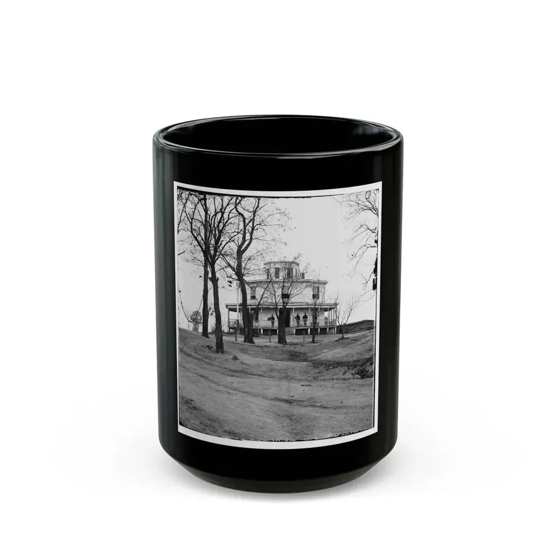 Arlington, Virginia. Headquarter's Of Gen. Irwin Mcdowell Near Lee Mansion (U.S. Civil War) Black Coffee Mug 15oz - Go Mug Yourself