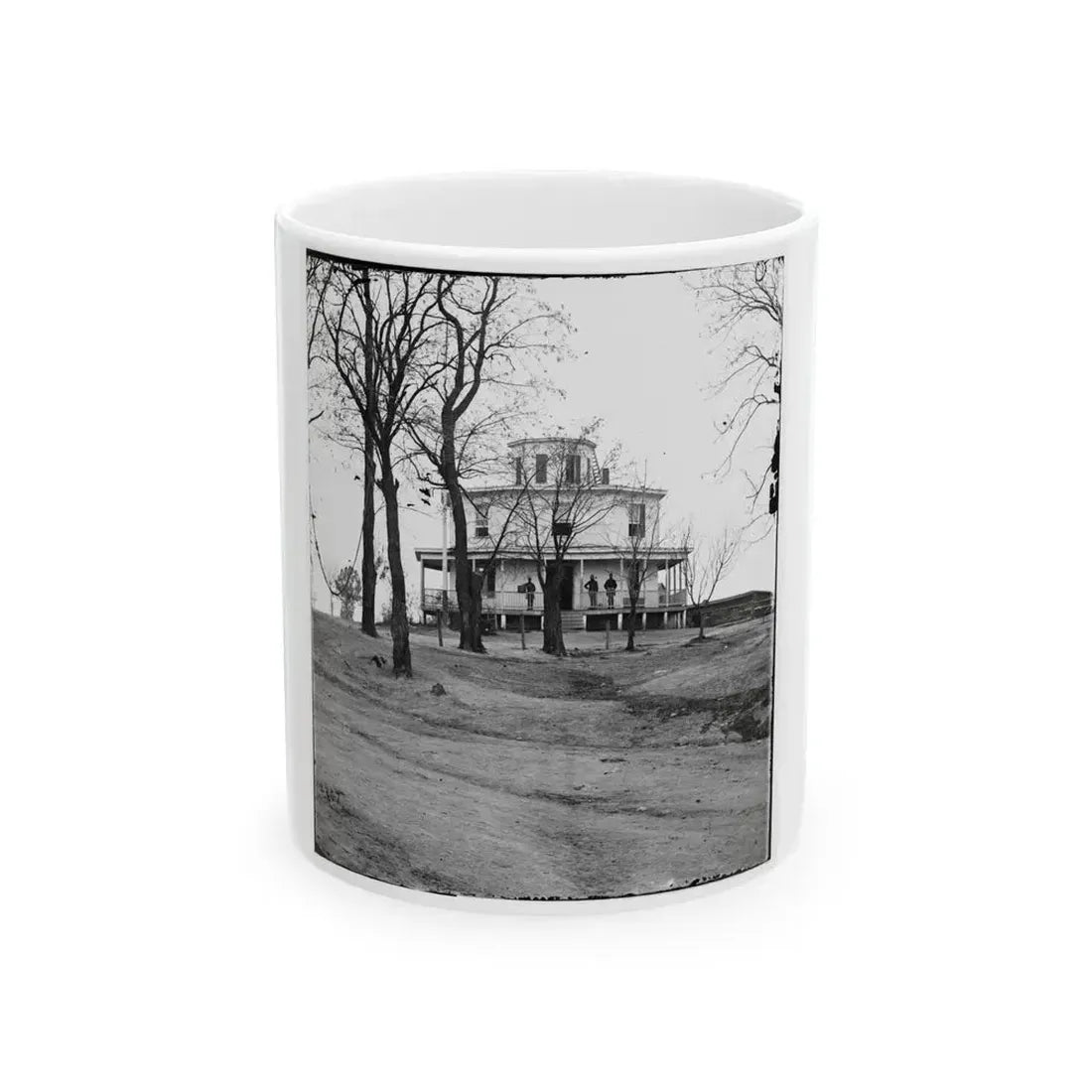Arlington, Virginia. Headquarter's Of Gen. Irwin Mcdowell Near Lee Mansion (U.S. Civil War) White Coffee Mug 11oz - Go Mug Yourself