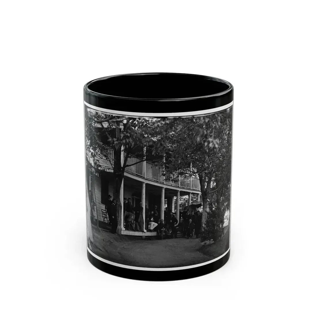 Arlington, Virginia. Officers Of 2d New York Heavy Artillery, At Fort C.F. Smith (U.S. Civil War) Black Coffee Mug 11oz - Go Mug Yourself
