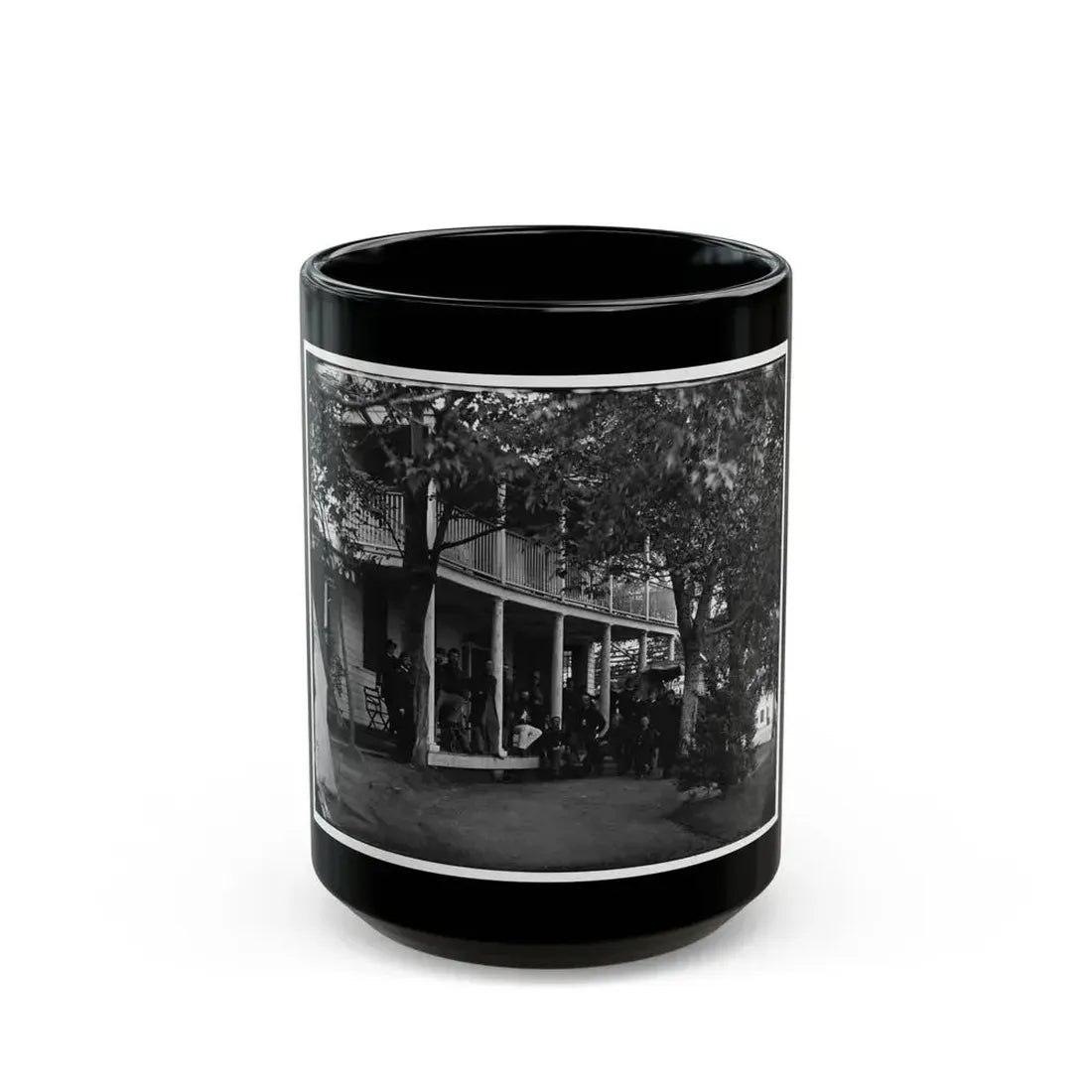 Arlington, Virginia. Officers Of 2d New York Heavy Artillery, At Fort C.F. Smith (U.S. Civil War) Black Coffee Mug 15oz - Go Mug Yourself
