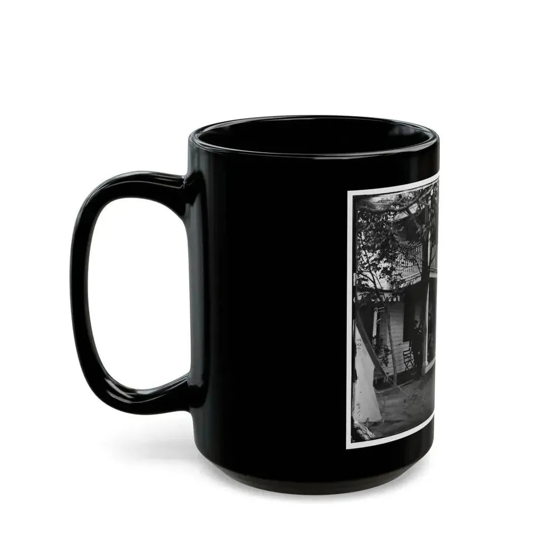 Arlington, Virginia. Officers Of 2d New York Heavy Artillery, At Fort C.F. Smith (U.S. Civil War) Black Coffee Mug - Go Mug Yourself