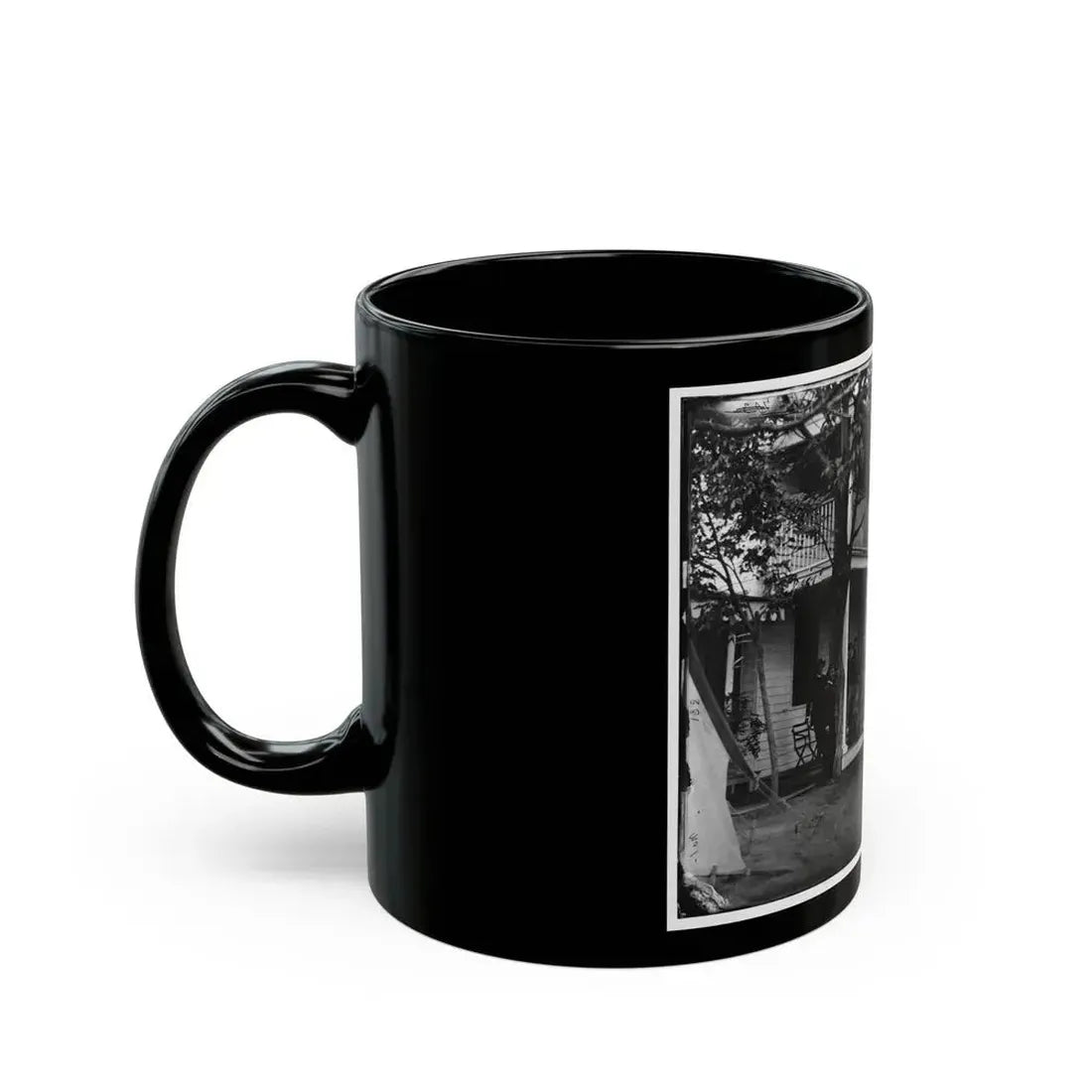 Arlington, Virginia. Officers Of 2d New York Heavy Artillery, At Fort C.F. Smith (U.S. Civil War) Black Coffee Mug - Go Mug Yourself