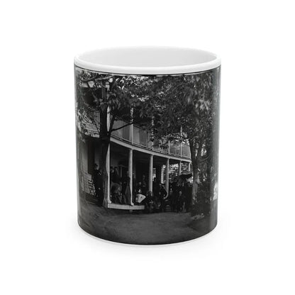 Arlington, Virginia. Officers Of 2d New York Heavy Artillery, At Fort C.F. Smith (U.S. Civil War) White Coffee Mug 11oz - Go Mug Yourself