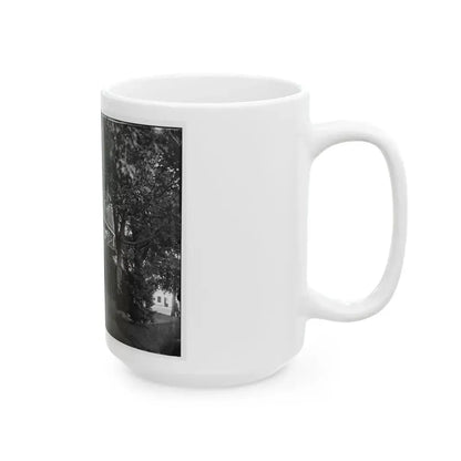 Arlington, Virginia. Officers Of 2d New York Heavy Artillery, At Fort C.F. Smith (U.S. Civil War) White Coffee Mug - Go Mug Yourself