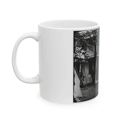 Arlington, Virginia. Officers Of 2d New York Heavy Artillery, At Fort C.F. Smith (U.S. Civil War) White Coffee Mug - Go Mug Yourself