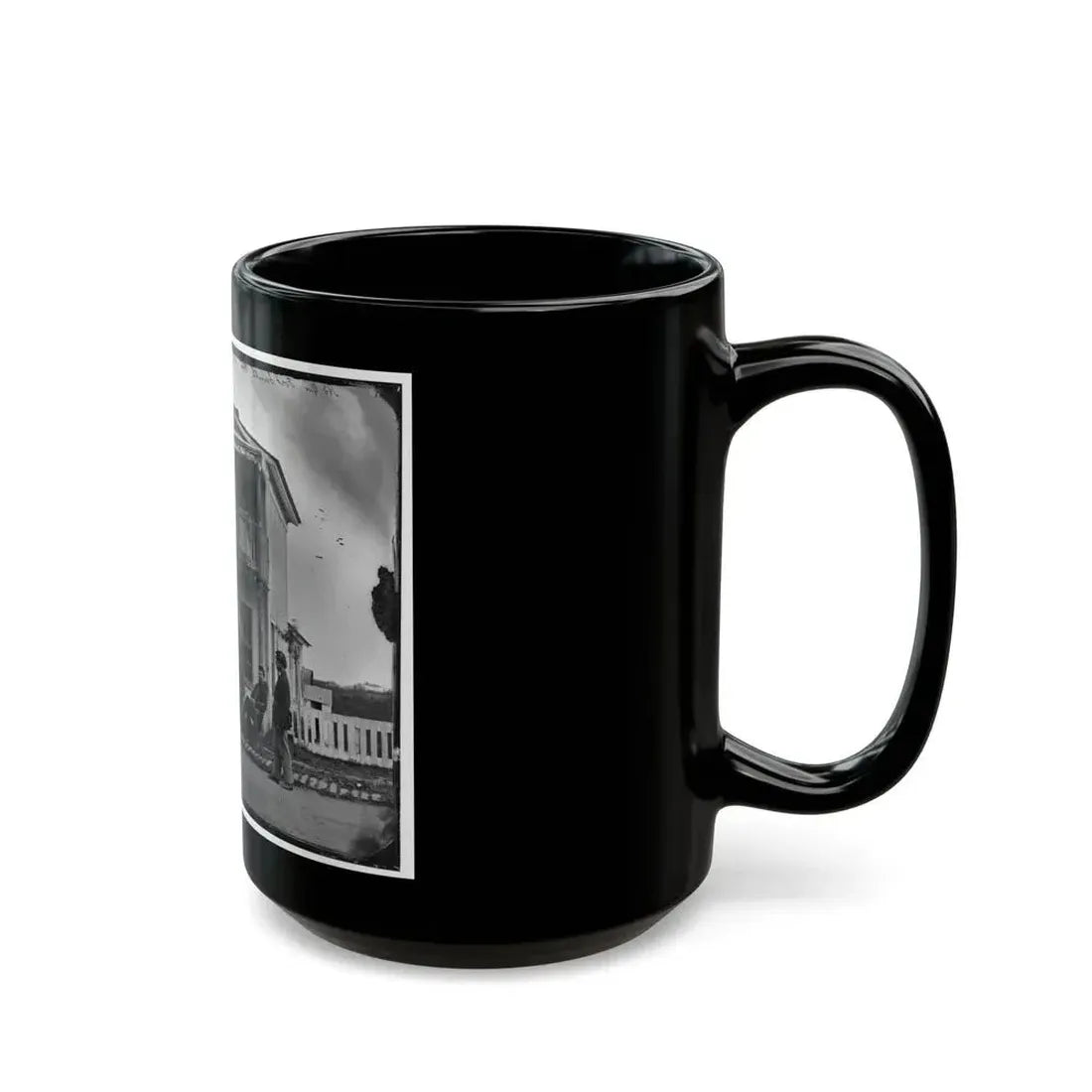 Arlington, Virginia. Officers Of Companies K & L, 2d New York Heavy Artillery At Fort C.F. Smith (U.S. Civil War) Black Coffee Mug - Go Mug Yourself