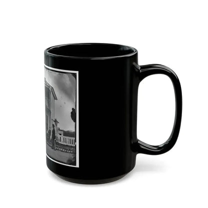 Arlington, Virginia. Officers Of Companies K & L, 2d New York Heavy Artillery At Fort C.F. Smith (U.S. Civil War) Black Coffee Mug - Go Mug Yourself