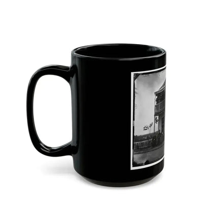 Arlington, Virginia. Officers Of Companies K & L, 2d New York Heavy Artillery At Fort C.F. Smith (U.S. Civil War) Black Coffee Mug - Go Mug Yourself
