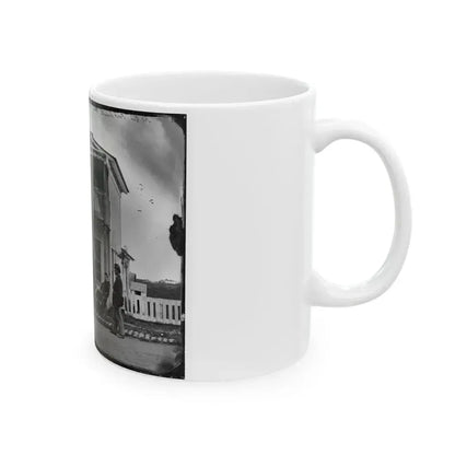 Arlington, Virginia. Officers Of Companies K & L, 2d New York Heavy Artillery At Fort C.F. Smith (U.S. Civil War) White Coffee Mug - Go Mug Yourself