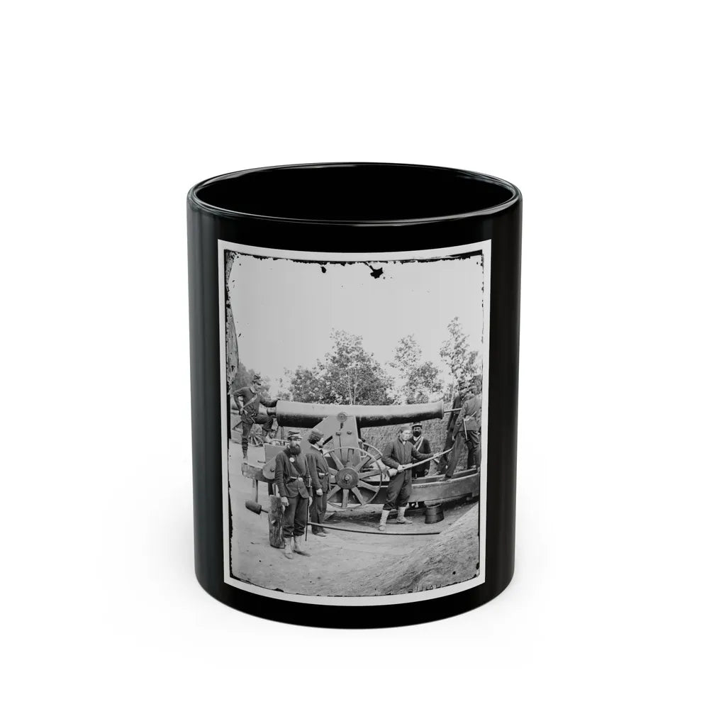 Arlington, Virginia. Big Gun At Fort Woodbury (U.S. Civil War) Black Coffee Mug-11oz-Go Mug Yourself