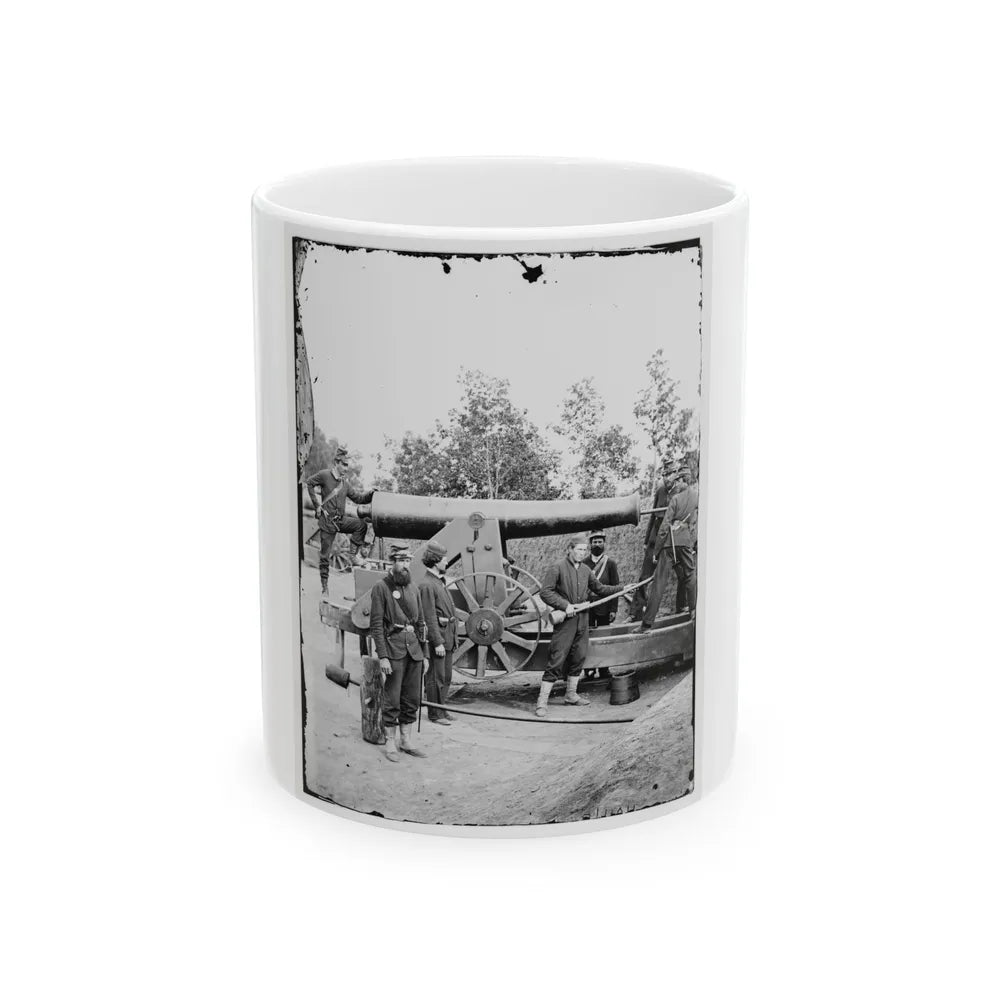 Arlington, Virginia. Big Gun At Fort Woodbury (U.S. Civil War) White Coffee Mug-11oz-Go Mug Yourself