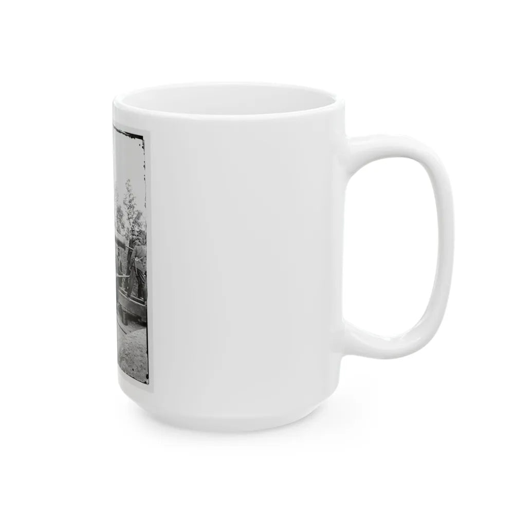 Arlington, Virginia. Big Gun At Fort Woodbury (U.S. Civil War) White Coffee Mug-Go Mug Yourself