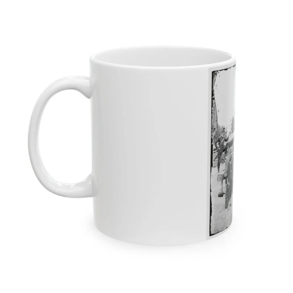 Arlington, Virginia. Big Gun At Fort Woodbury (U.S. Civil War) White Coffee Mug-Go Mug Yourself