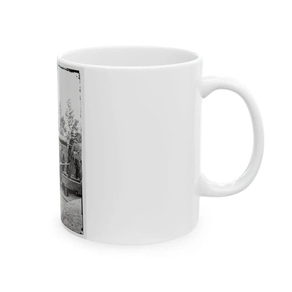 Arlington, Virginia. Big Gun At Fort Woodbury (U.S. Civil War) White Coffee Mug-Go Mug Yourself