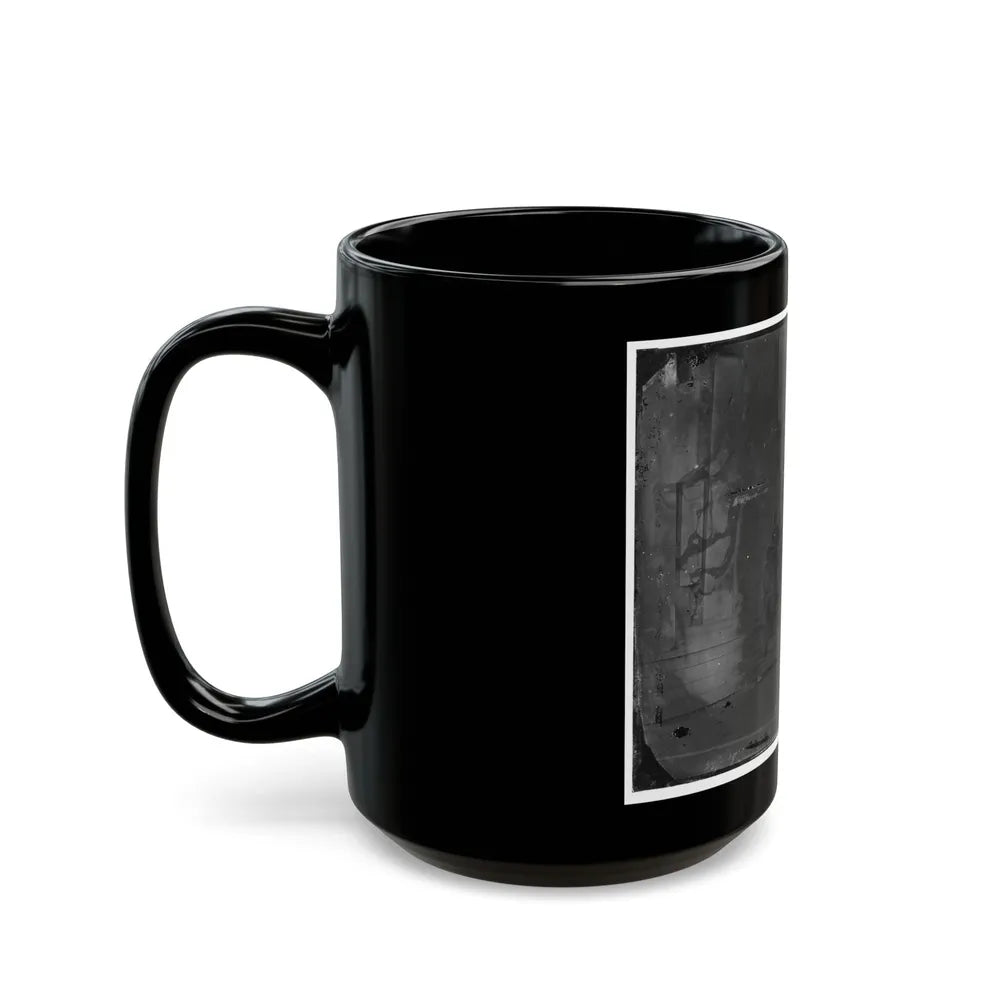 Arlington, Virginia. Gen. Samuel P. Heintzleman And Staff On Portico Of Arlington House (U.S. Civil War) Black Coffee Mug-Go Mug Yourself