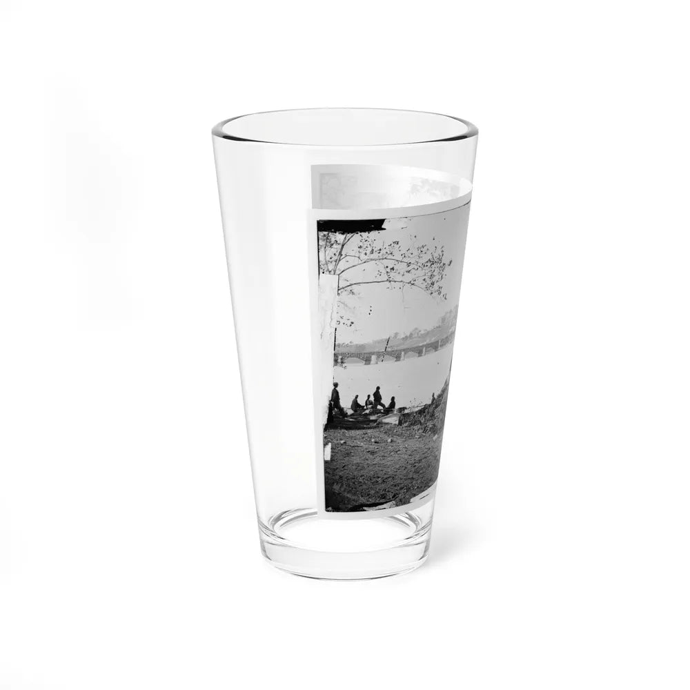 Arlington, Virginia. Georgetown Aqueduct From Virginia Side Of Potomac With Georgetown University In Background (U.S. Civil War) Pint Glass 16oz-Go Mug Yourself