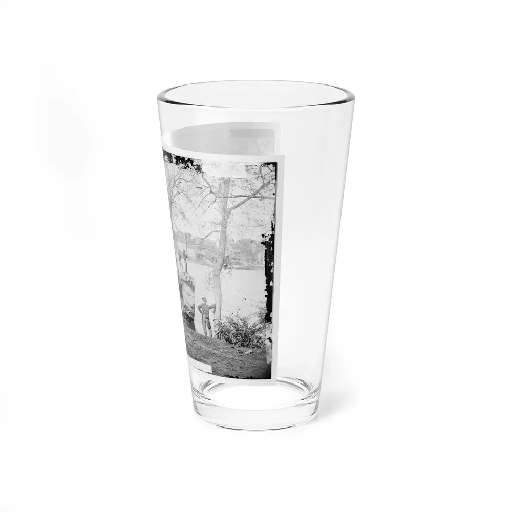 Arlington, Virginia. Georgetown Aqueduct From Virginia Side Of Potomac With Georgetown University In Background (U.S. Civil War) Pint Glass 16oz-Go Mug Yourself