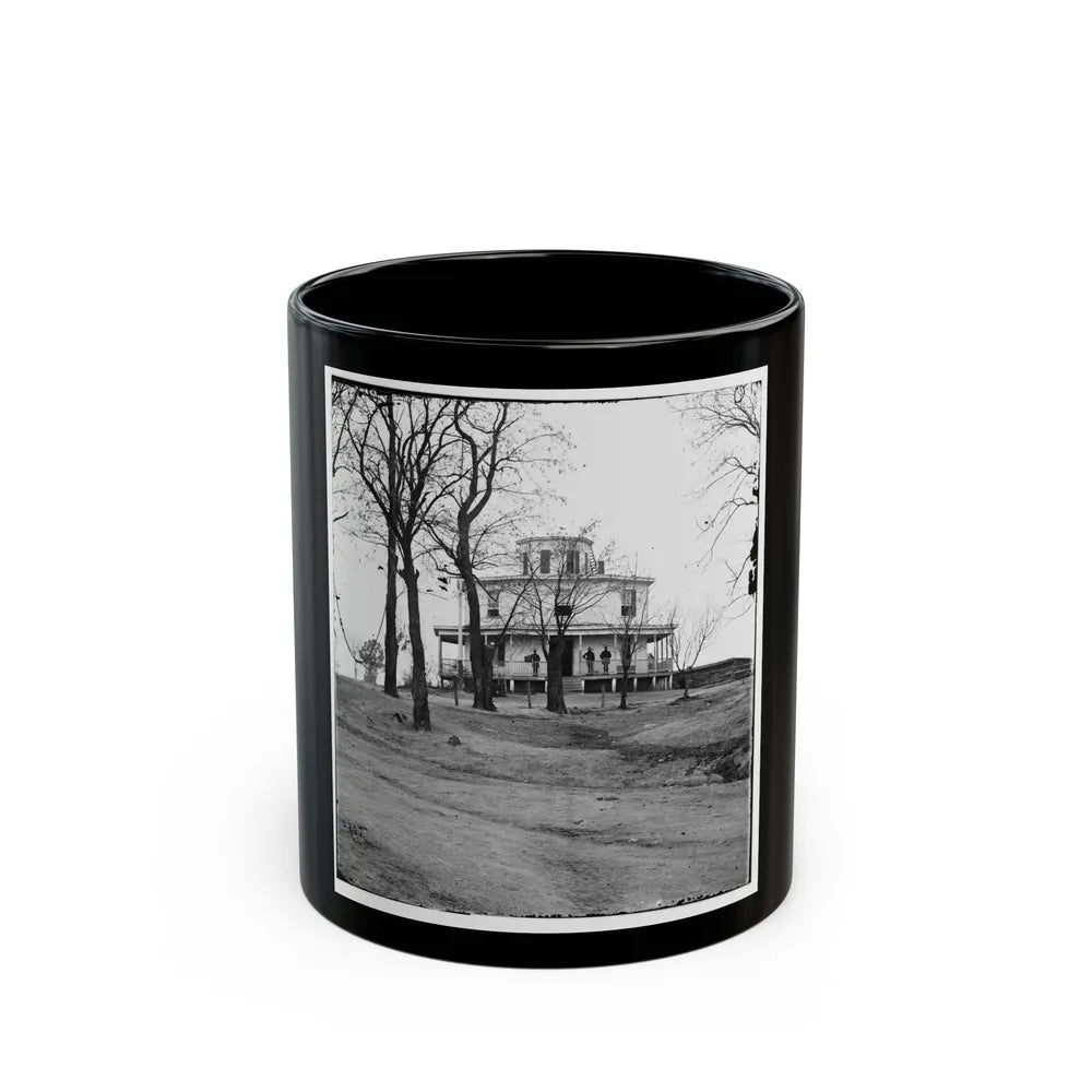 Arlington, Virginia. Headquarter's Of Gen. Irwin Mcdowell Near Lee Mansion (U.S. Civil War) Black Coffee Mug-11oz-Go Mug Yourself