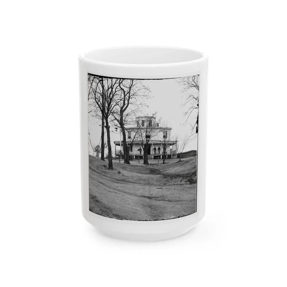 Arlington, Virginia. Headquarter's Of Gen. Irwin Mcdowell Near Lee Mansion (U.S. Civil War) White Coffee Mug-15oz-Go Mug Yourself