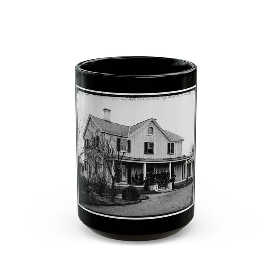 Arlington, Virginia. Officers' Of 107th U.S. Colored Infantry At Fort Corcoran (U.S. Civil War) Black Coffee Mug-15oz-Go Mug Yourself