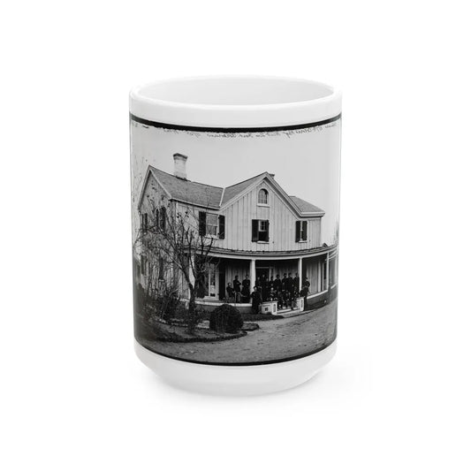 Arlington, Virginia. Officers' Of 107th U.S. Colored Infantry At Fort Corcoran (U.S. Civil War) White Coffee Mug-15oz-Go Mug Yourself