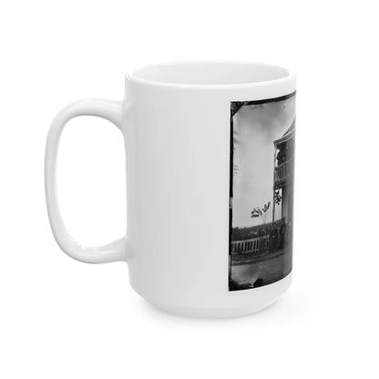 Arlington, Virginia. Officers Of Companies K & L, 2d New York Heavy Artillery At Fort C.F. Smith (U.S. Civil War) White Coffee Mug-Go Mug Yourself