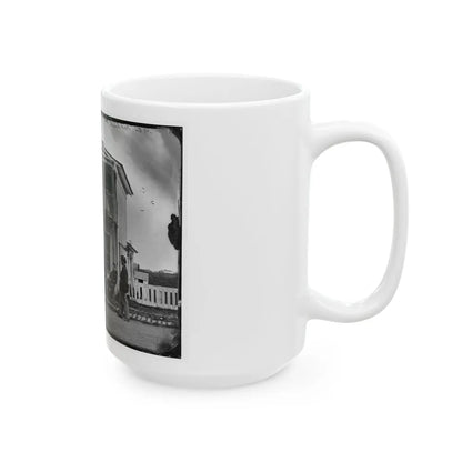 Arlington, Virginia. Officers Of Companies K & L, 2d New York Heavy Artillery At Fort C.F. Smith (U.S. Civil War) White Coffee Mug-Go Mug Yourself