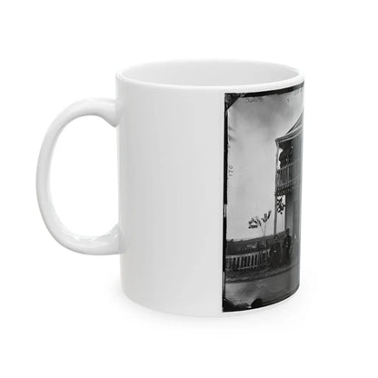 Arlington, Virginia. Officers Of Companies K & L, 2d New York Heavy Artillery At Fort C.F. Smith (U.S. Civil War) White Coffee Mug-Go Mug Yourself