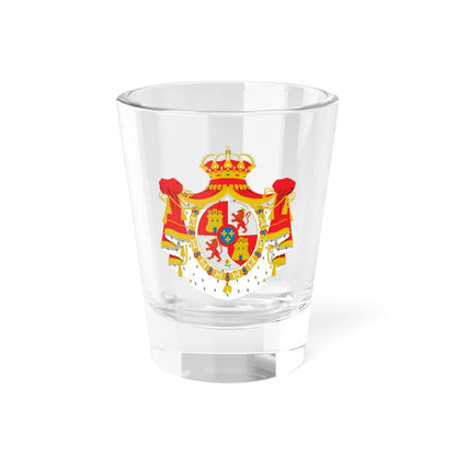 Armas abreviadas del rey de España antes de 1868 manto y toisón (Spain) (Coat of Arms) Shot Glass 1.5oz 1.5oz - Go Mug Yourself