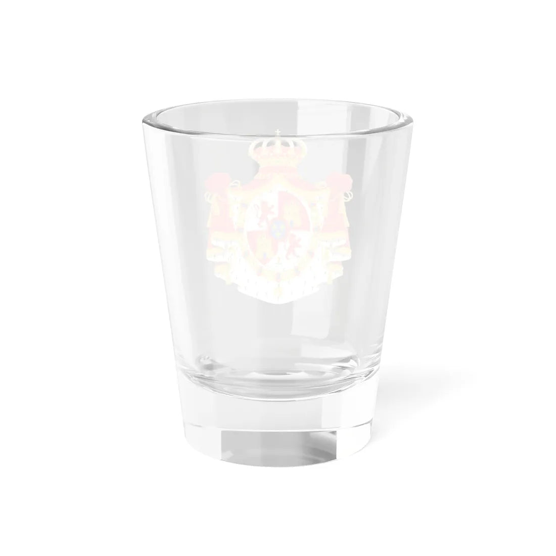 Armas abreviadas del rey de España antes de 1868 manto y toisón (Spain) (Coat of Arms) Shot Glass 1.5oz - Go Mug Yourself