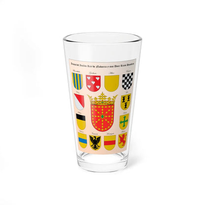 Armas del rey de Navarra y sus doce linajes de ricos hombres (Spain) (Coat of Arms) Pint Glass 16oz 16oz - Go Mug Yourself