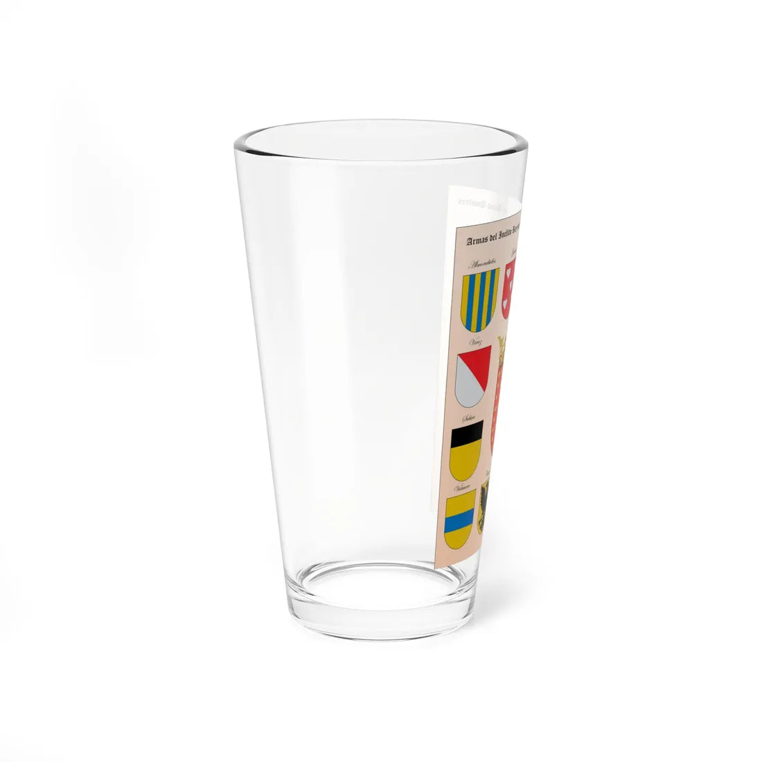 Armas del rey de Navarra y sus doce linajes de ricos hombres (Spain) (Coat of Arms) Pint Glass 16oz - Go Mug Yourself
